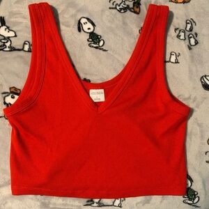 Wild Fable red cropped tank top